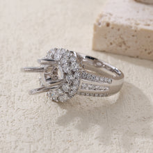Load image into Gallery viewer, "Couple Ring" 18K rotatable custom-engraved couple diamond ring