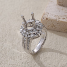 Load image into Gallery viewer, "Couple Ring" 18K rotatable custom-engraved couple diamond ring