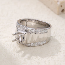 Load image into Gallery viewer, "Couple Ring" 18K rotatable custom-engraved couple diamond ring