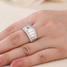 Load image into Gallery viewer, "Couple Ring" 18K rotatable custom-engraved couple diamond ring