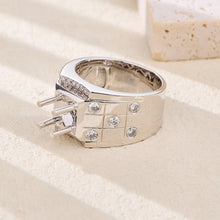 Load image into Gallery viewer, "Couple Ring" 18K rotatable custom-engraved couple diamond ring
