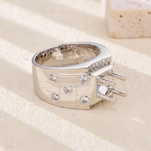 Load image into Gallery viewer, "Couple Ring" 18K rotatable custom-engraved couple diamond ring