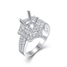 Load image into Gallery viewer, "Couple Ring" 18K rotatable custom-engraved couple diamond ring
