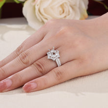 Load image into Gallery viewer, "Couple Ring" 18K rotatable custom-engraved couple diamond ring