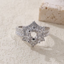 Load image into Gallery viewer, "Couple Ring" 18K rotatable custom-engraved couple diamond ring