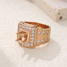 Load image into Gallery viewer, "Couple Ring" 18K rotatable custom-engraved couple diamond ring