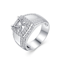 Load image into Gallery viewer, "Couple Ring" 18K rotatable custom-engraved couple diamond ring