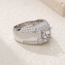 Load image into Gallery viewer, "Couple Ring" 18K rotatable custom-engraved couple diamond ring