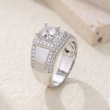 Load image into Gallery viewer, "Couple Ring" 18K rotatable custom-engraved couple diamond ring