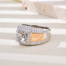 Load image into Gallery viewer, "Couple Ring" 18K rotatable custom-engraved couple diamond ring