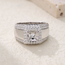 Load image into Gallery viewer, "Couple Ring" 18K rotatable custom-engraved couple diamond ring