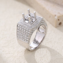 Load image into Gallery viewer, "Couple Ring" 18K rotatable custom-engraved couple diamond ring