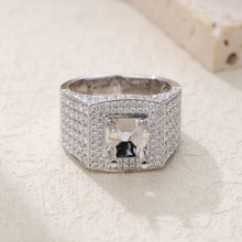 Load image into Gallery viewer, "Couple Ring" 18K rotatable custom-engraved couple diamond ring