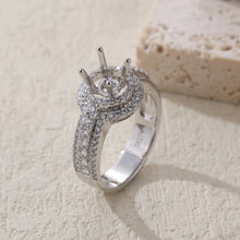 Load image into Gallery viewer, "Couple Ring" 18K rotatable custom-engraved couple diamond ring