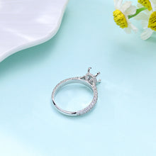 Load image into Gallery viewer, "Couple Ring" 18K rotatable custom-engraved couple diamond ring