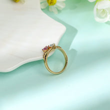 Load image into Gallery viewer, 18K natural pear-shaped diamond ring