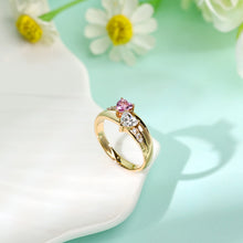Load image into Gallery viewer, 18K natural pear-shaped diamond ring