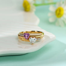 Load image into Gallery viewer, 18K natural pear-shaped diamond ring