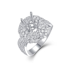 Load image into Gallery viewer, "Couple Ring" 18K rotatable custom-engraved couple diamond ring