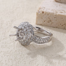 Load image into Gallery viewer, "Couple Ring" 18K rotatable custom-engraved couple diamond ring