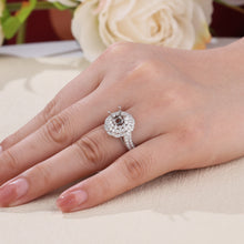 Load image into Gallery viewer, "Couple Ring" 18K rotatable custom-engraved couple diamond ring
