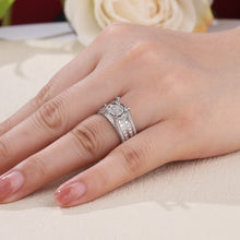 Load image into Gallery viewer, "Couple Ring" 18K rotatable custom-engraved couple diamond ring
