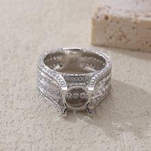 Load image into Gallery viewer, "Couple Ring" 18K rotatable custom-engraved couple diamond ring