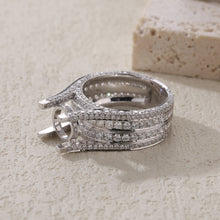 Load image into Gallery viewer, "Couple Ring" 18K rotatable custom-engraved couple diamond ring