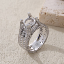 Load image into Gallery viewer, "Couple Ring" 18K rotatable custom-engraved couple diamond ring