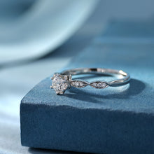 Load image into Gallery viewer, 18K natural pear-shaped diamond ring