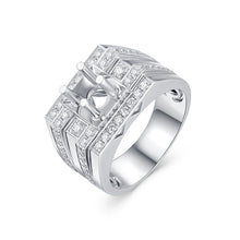 Load image into Gallery viewer, "Couple Ring" 18K rotatable custom-engraved couple diamond ring