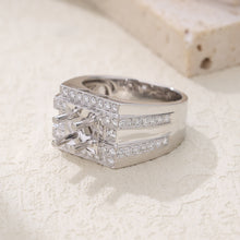 Load image into Gallery viewer, "Couple Ring" 18K rotatable custom-engraved couple diamond ring