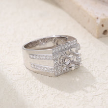 Load image into Gallery viewer, "Couple Ring" 18K rotatable custom-engraved couple diamond ring