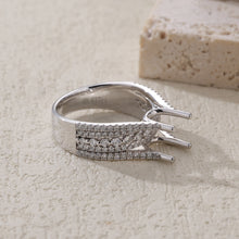 Load image into Gallery viewer, "Couple Ring" 18K rotatable custom-engraved couple diamond ring