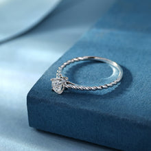 Load image into Gallery viewer, 18K natural pear-shaped diamond ring