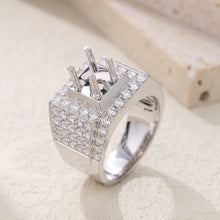 Load image into Gallery viewer, "Couple Ring" 18K rotatable custom-engraved couple diamond ring