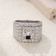 Load image into Gallery viewer, "Couple Ring" 18K rotatable custom-engraved couple diamond ring