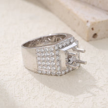 Load image into Gallery viewer, "Couple Ring" 18K rotatable custom-engraved couple diamond ring