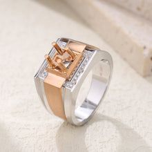 Load image into Gallery viewer, "Couple Ring" 18K rotatable custom-engraved couple diamond ring