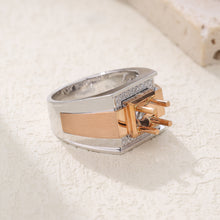 Load image into Gallery viewer, "Couple Ring" 18K rotatable custom-engraved couple diamond ring