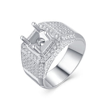 Load image into Gallery viewer, "Couple Ring" 18K rotatable custom-engraved couple diamond ring