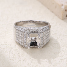 Load image into Gallery viewer, "Couple Ring" 18K rotatable custom-engraved couple diamond ring