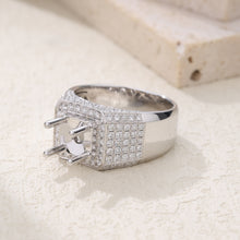 Load image into Gallery viewer, "Couple Ring" 18K rotatable custom-engraved couple diamond ring