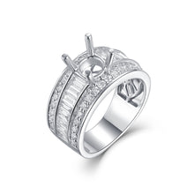 Load image into Gallery viewer, "Couple Ring" 18K rotatable custom-engraved couple diamond ring