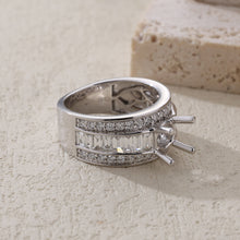 Load image into Gallery viewer, "Couple Ring" 18K rotatable custom-engraved couple diamond ring