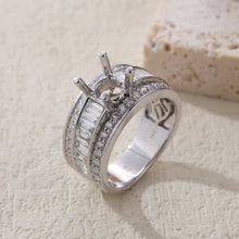 Load image into Gallery viewer, "Couple Ring" 18K rotatable custom-engraved couple diamond ring