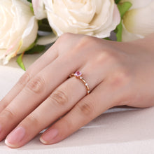 Load image into Gallery viewer, 18K natural pear-shaped diamond ring