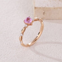 Load image into Gallery viewer, 18K natural pear-shaped diamond ring