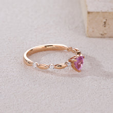 Load image into Gallery viewer, 18K natural pear-shaped diamond ring