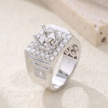 Load image into Gallery viewer, "Couple Ring" 18K rotatable custom-engraved couple diamond ring